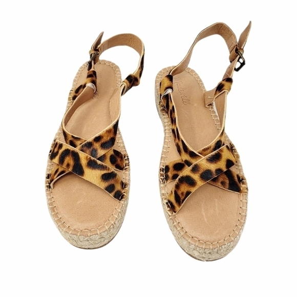 MADEWELL Malia Espadrille Sandal in Leopard Calf - Picture 3 of 8